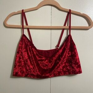 Red Velvet Crop Top